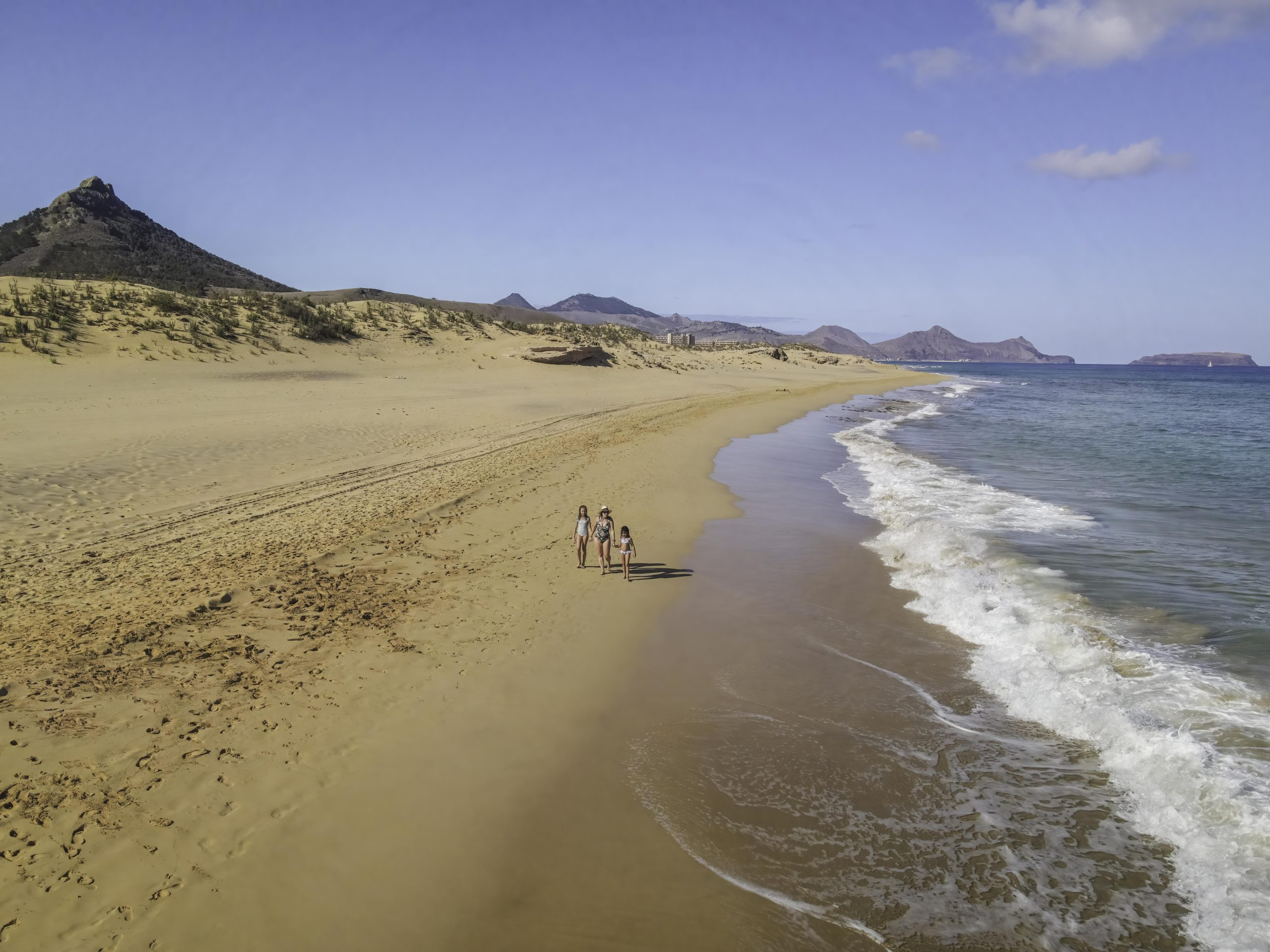Walking Porto Santo beach